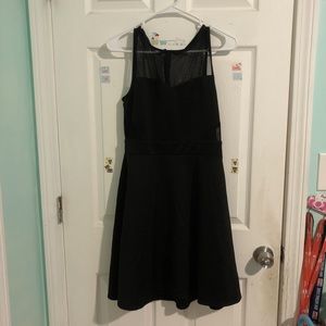 Mesh Sweetheart Black Dress